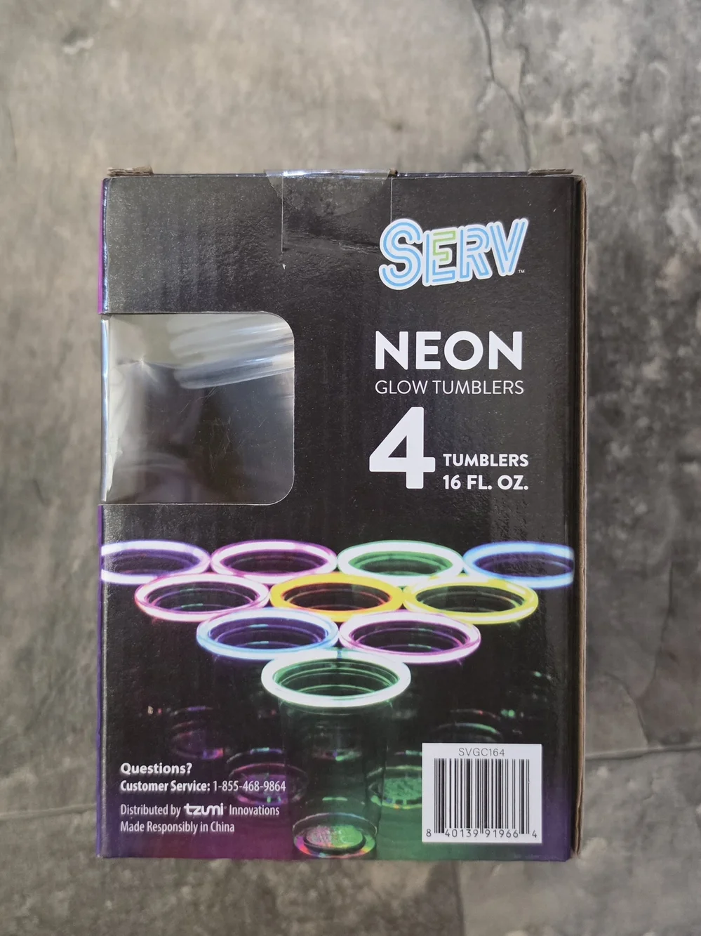 Neon Glow Tumblers - 4 Pack (Multicolor) BNIB